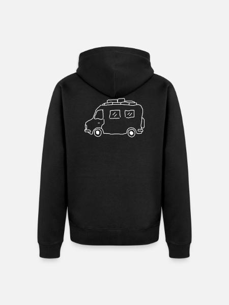 motorhome globetrotter - Unisex Premium Organic Zip Hoodie - black