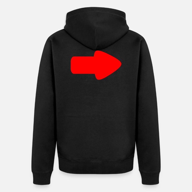 Marqueur de flèche - Veste à capuche bio Premium Unisexe - noir