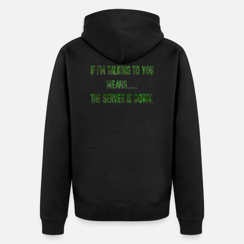 Hacking hacker hacker computer cybersecurity - Unisex Premium Organic Zip Hoodie - black
