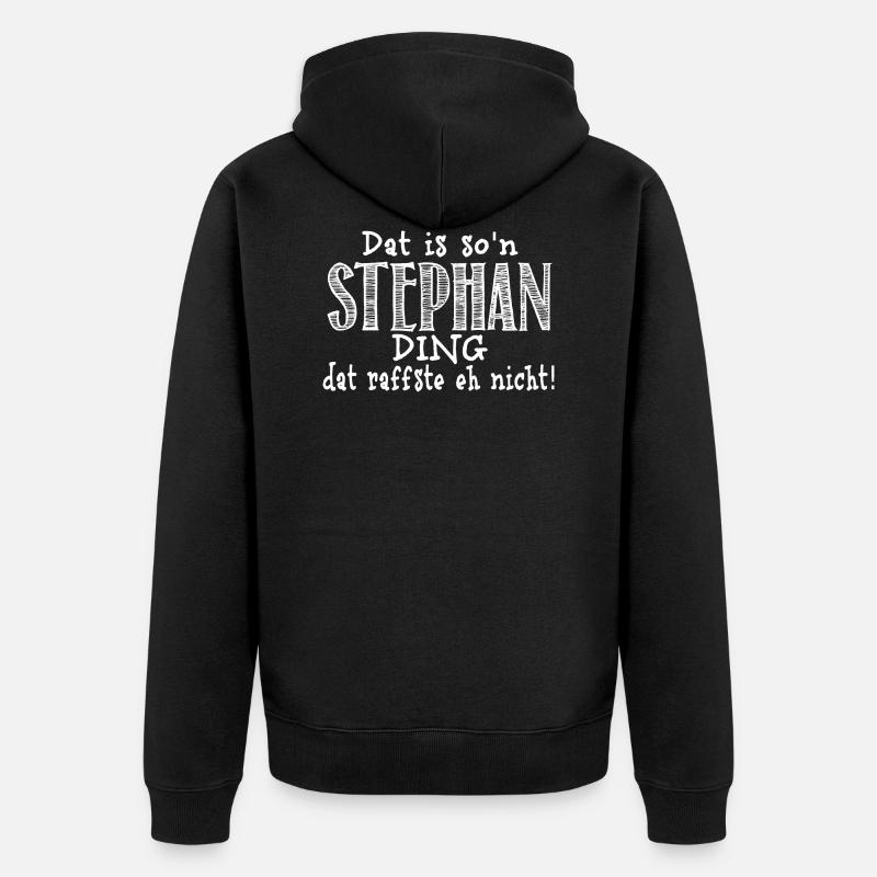 stephan - Unisex Premium Bio Zip Hoodie - Schwarz