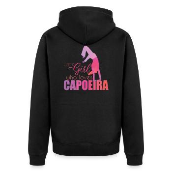 Capoeira - Veste à capuche bio Premium Unisexe - noir - Dos - Nico (187cm)