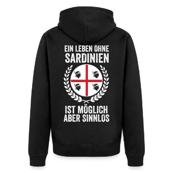 Sardegna Cagliari Italie Sardaigne - Veste à capuche bio Premium Unisexe - noir - Dos - Nico (187cm)