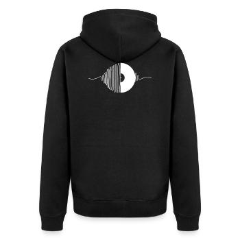 Disque de musique Vintage - Veste à capuche bio Premium Unisexe - noir - Dos - Nico (187cm)
