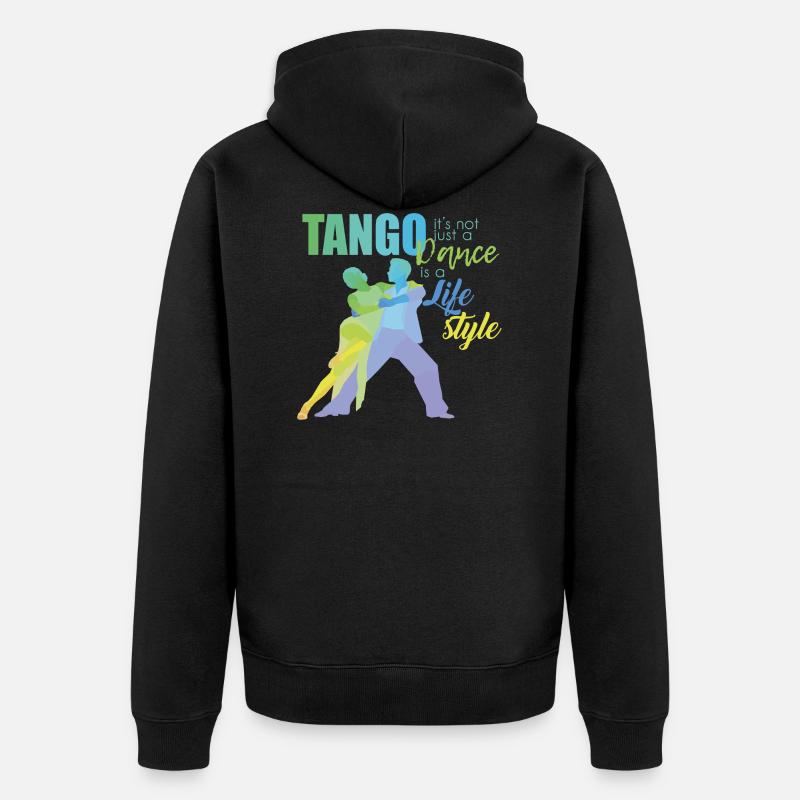 Danse de tango danseur danseur - Veste à capuche bio Premium Unisexe - noir