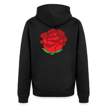 Rose - Veste à capuche bio Premium Unisexe - noir - Dos - Nico (187cm)