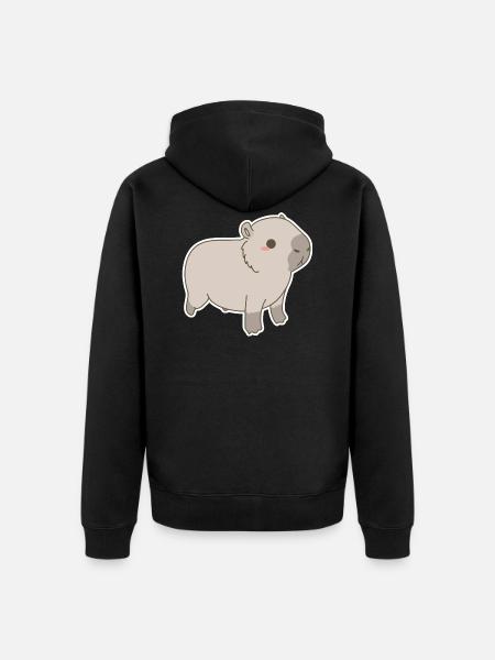 Capybara - Unisex Premium Organic Zip Hoodie - black
