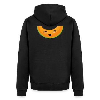 Kawaii melon de miel - Veste à capuche bio Premium Unisexe - noir - Dos - Nico (187cm)
