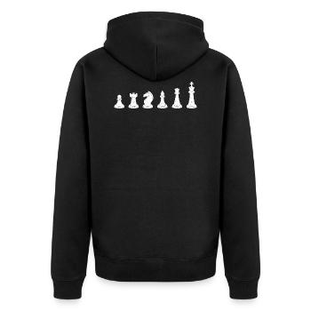 Jeu d’échecs Joueurs d’échecs Chess - Veste à capuche bio Premium Unisexe - noir - Dos - Nico (187cm)