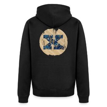 e 16 x - Veste à capuche bio Premium Unisexe - noir - Dos - Nico (187cm)