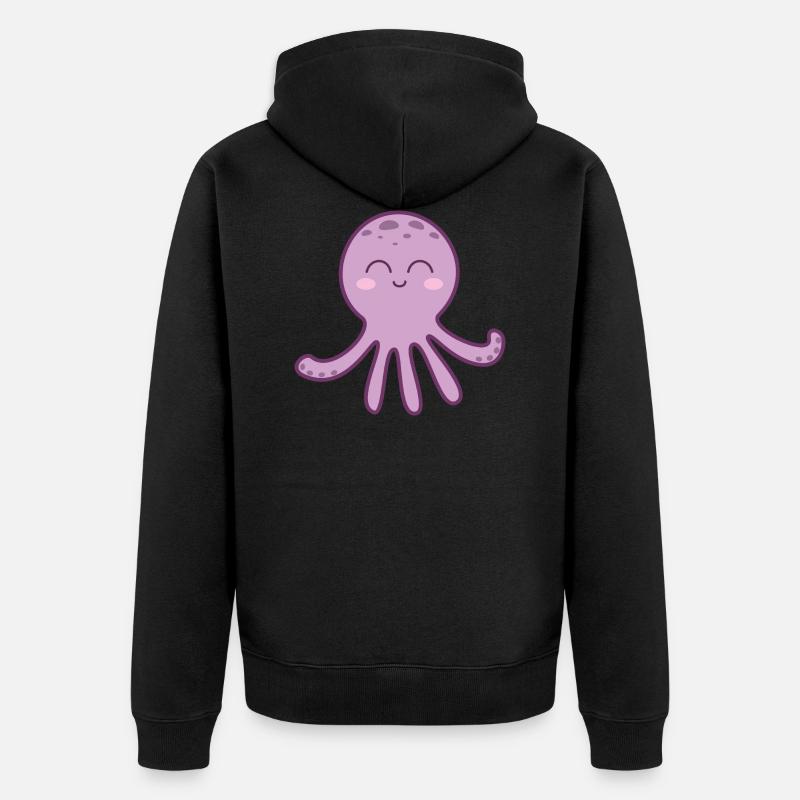 Poulpe pieuvre - Veste à capuche bio Premium Unisexe - noir