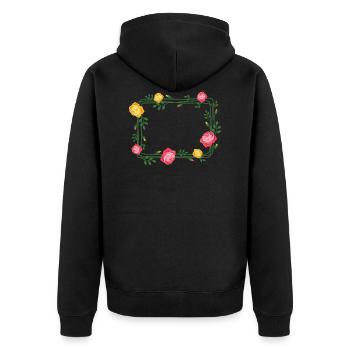 rectangle chapelet - Veste à capuche bio Premium Unisexe - noir - Dos - Nico (187cm)