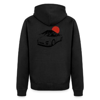 FD3S Cadeau JDM Motorsport Japon - Veste à capuche bio Premium Unisexe - noir - Dos - Nico (187cm)