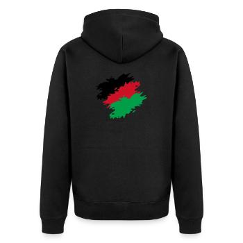 Malawi Colors Flag Flag Brush - Unisex Premium Organic Zip Hoodie - black - Back - Nico (187cm)