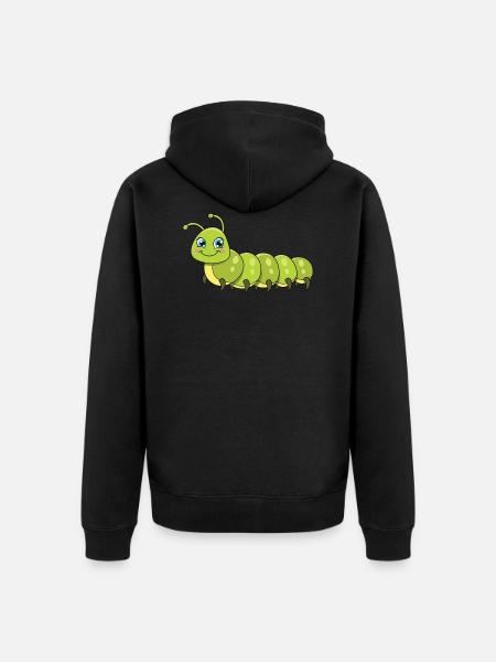 Caterpillar - Unisex Premium Organic Zip Hoodie - black