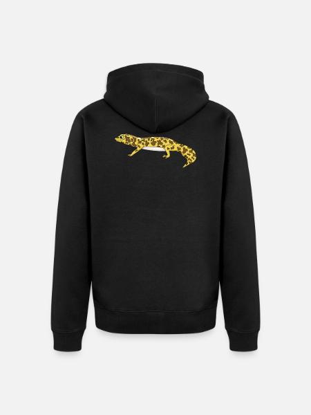 Gecko - Unisex Premium Organic Zip Hoodie - black