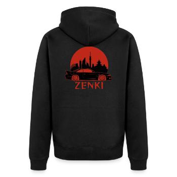 Zenki Cadeau JDM Motorsport Japon Voiture Cadeau - Veste à capuche bio Premium Unisexe - noir - Dos - Nico (187cm)
