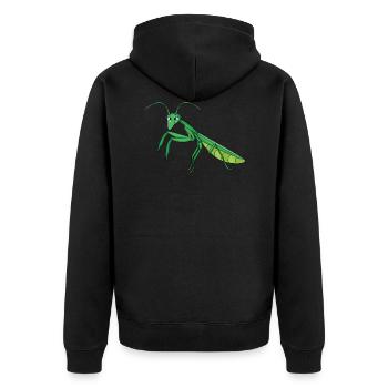 La mante de Dieu - Veste à capuche bio Premium Unisexe - noir - Dos - Nico (187cm)