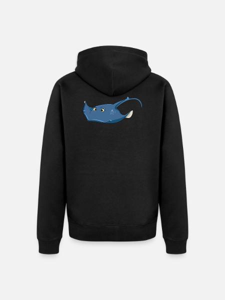 Stingray - Unisex Premium Organic Zip Hoodie - black