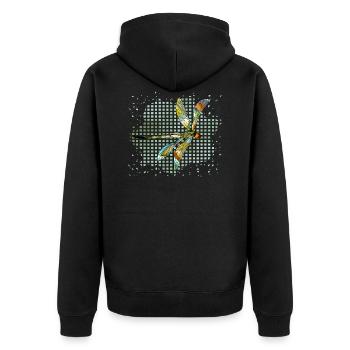 Libellule - Veste à capuche bio Premium Unisexe - noir - Dos - Nico (187cm)