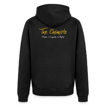 The chimiste humour cadeau drôle chimie - Veste à capuche bio Premium Unisexe - noir - Dos - Nico (187cm)