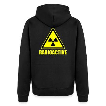 Signe radioactif - Veste à capuche bio Premium Unisexe - noir - Dos - Nico (187cm)