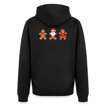 Homme pain d’épice Noël cadeau pain d’épice - Veste à capuche bio Premium Unisexe - noir - Dos - Nico (187cm)