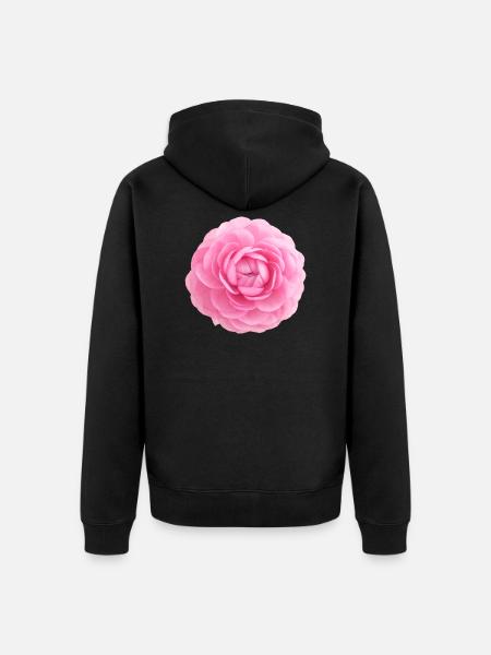 Ranunculus flower - Unisex Premium Organic Zip Hoodie - black