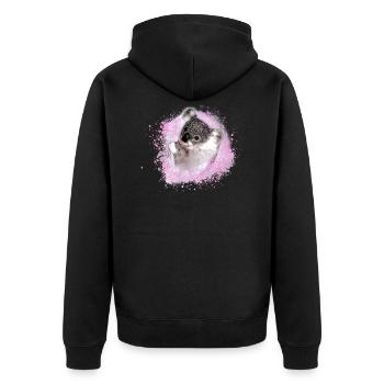 koala,pink,graffiti,painting,koala bear,pink - Unisex Premium Organic Zip Hoodie - black - Back - Nico (187cm)
