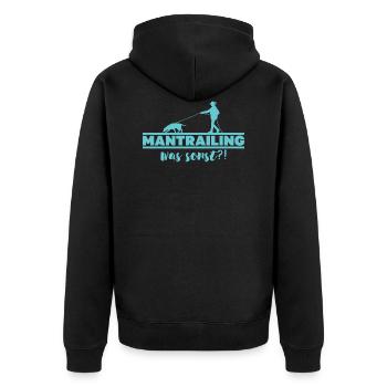 Mantrailing autre silhouette chien de recherche chiens - Veste à capuche bio Premium Unisexe - noir - Dos - Nico (187cm)