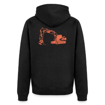 Exkavator silhouette cadeau de dragage - Veste à capuche bio Premium Unisexe - noir - Dos - Nico (187cm)