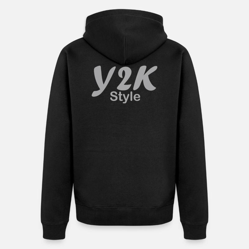 Y2k style 2000 - Veste à capuche bio Premium Unisexe - noir