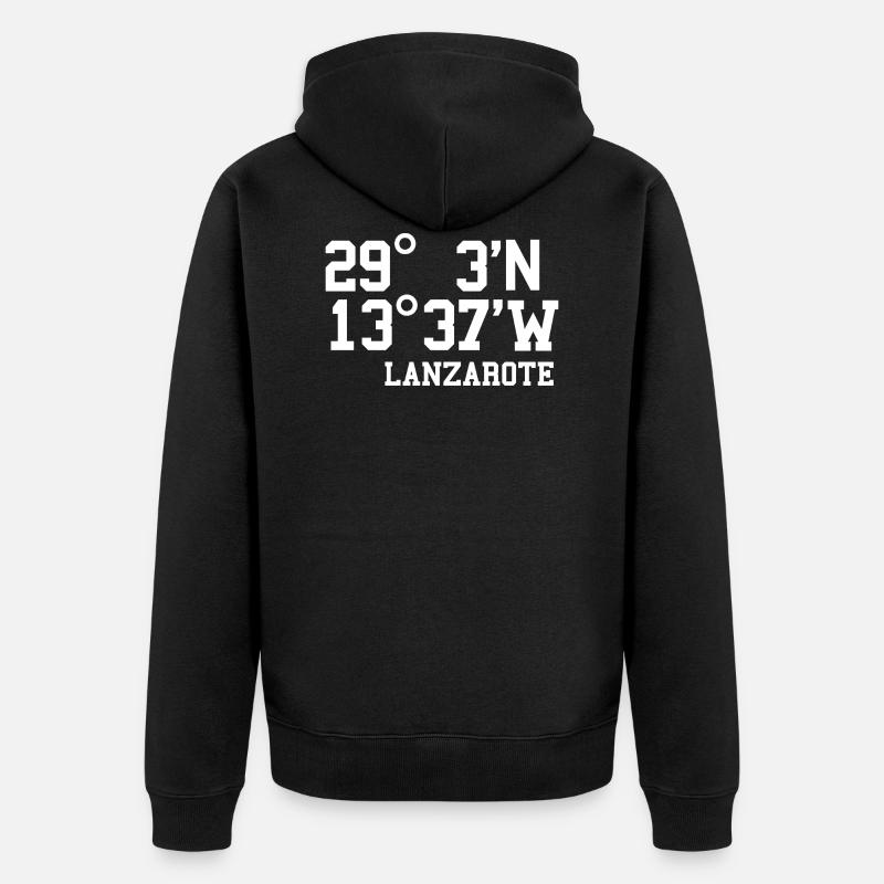 Lanzarote Canaries Vacances - Veste à capuche bio Premium Unisexe - noir