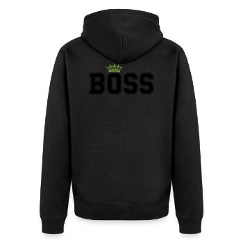patron - Veste à capuche bio Premium Unisexe - noir - Dos - Nico (187cm)