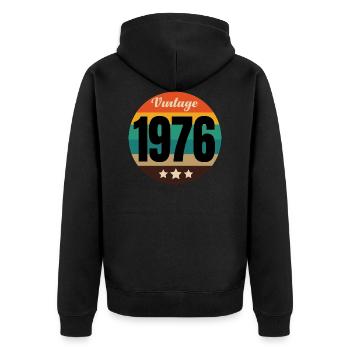 MILLÉSIME 1976 - Veste à capuche bio Premium Unisexe - noir - Dos - Nico (187cm)