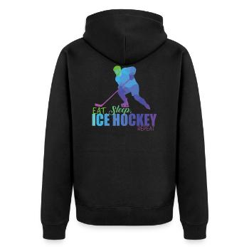 Hockey - Veste à capuche bio Premium Unisexe - noir - Dos - Nico (187cm)