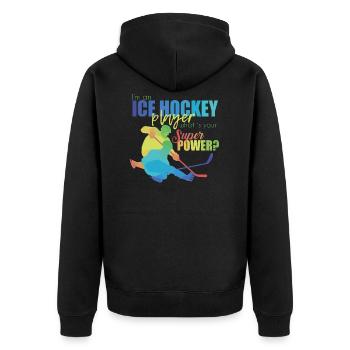 Hockey - Veste à capuche bio Premium Unisexe - noir - Dos - Nico (187cm)