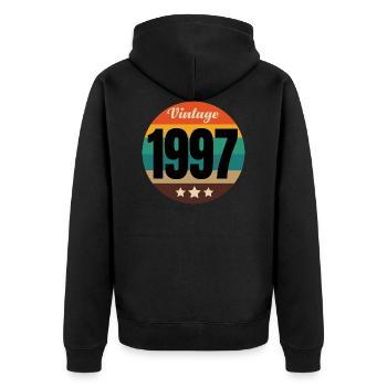 MILLÉSIME 1997 - Veste à capuche bio Premium Unisexe - noir - Dos - Nico (187cm)