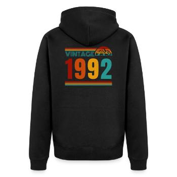 MILLÉSIME 1992 - Veste à capuche bio Premium Unisexe - noir - Dos - Nico (187cm)