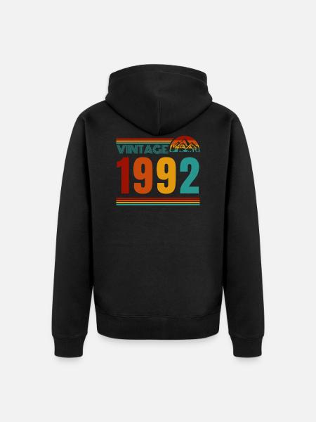 MILLÉSIME 1992 - Veste à capuche bio Premium Unisexe - noir