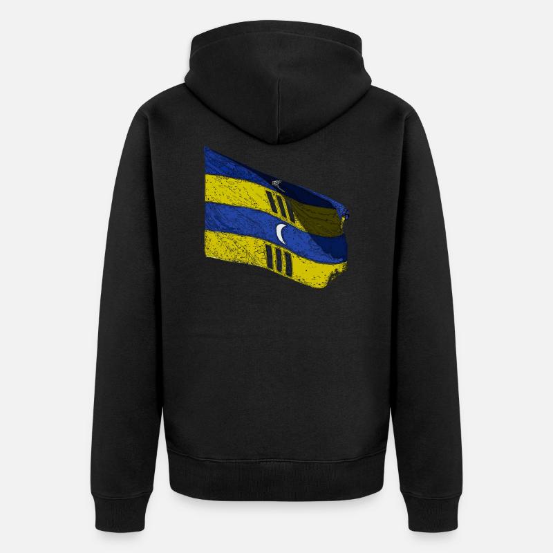 Drapeau Amelander - Drapeau d’Ameland - Veste à capuche bio Premium Unisexe - noir