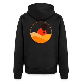 Montgolfière - Veste à capuche bio Premium Unisexe - noir - Dos - Nico (187cm)