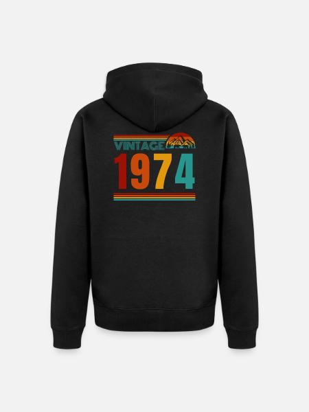 MILLÉSIME 1974 - Veste à capuche bio Premium Unisexe - noir