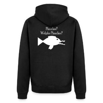Diving Dive tauchen - Unisex Premium Bio Zip Hoodie - Schwarz - Hinten - Nico (187cm)