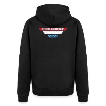 Les politiciens limogés - Veste à capuche bio Premium Unisexe - noir - Dos - Nico (187cm)