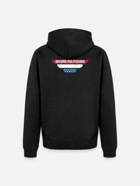 Politiker entlassen - Unisex Premium Bio Zip Hoodie - Schwarz
