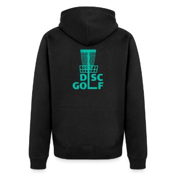 Discgolf frisbee cadeau d’amour disque de golf - Veste à capuche bio Premium Unisexe - noir - Dos - Nico (187cm)