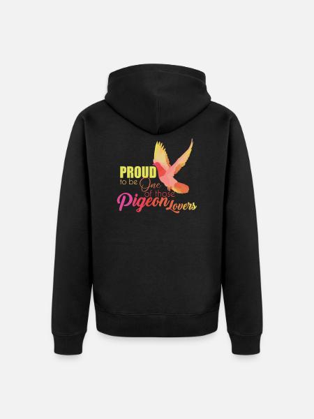 Dove - Unisex Premium Organic Zip Hoodie - black