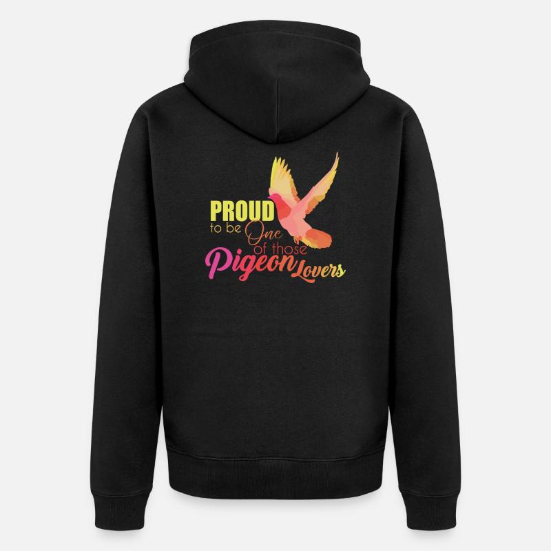 Taube - Unisex Premium Bio Zip Hoodie - Schwarz