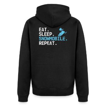 Eat Sleep Snowmobil Repeat Motor Traîneau - Veste à capuche bio Premium Unisexe - noir - Dos - Nico (187cm)