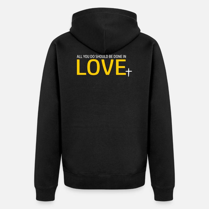 LOVE gold by csDesign - Veste à capuche bio Premium Unisexe - noir